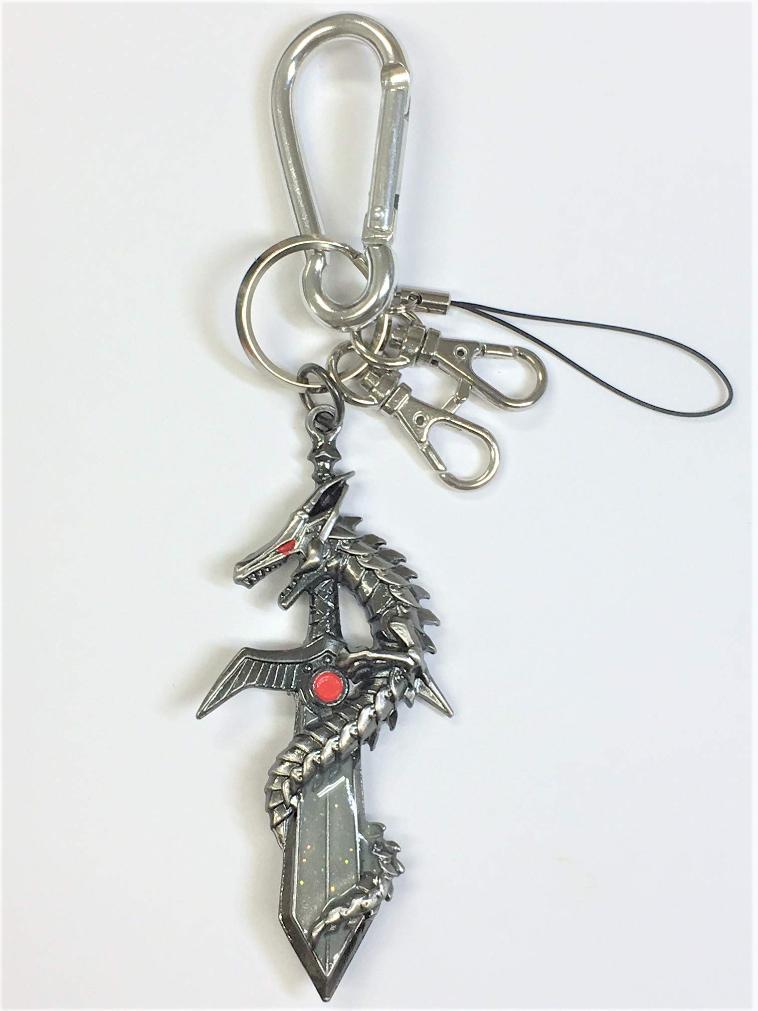 Amazon｜魔界の夜光ドラゴン剣 カラビナ2連ナス キーホルダー