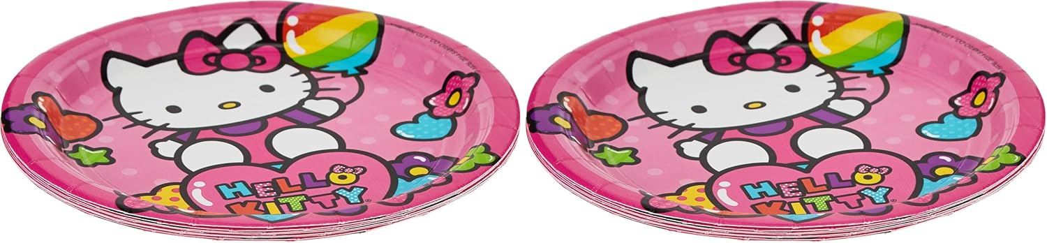 Hello Kitty Rainbow Plastic Tablecover - 54" x 96", 1 Pc