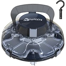 (2026 Upgrade) Cordless Pool Vacuum for Above Ground Pool, Automatic Pool Cleaner Robot Cleaning Up to 660 sq.ft, Dual-Layer Filtration, 90 Mins Runtime, Self-Parking, with Hook (Obsidian Black)