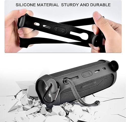 Miniatura 3 de Funda de silicona para altavoz Bluetooth portátil JBL FLIP 6, impermeable, cubierta de goma suave de gel, bolsa de almacenamiento de viaje con