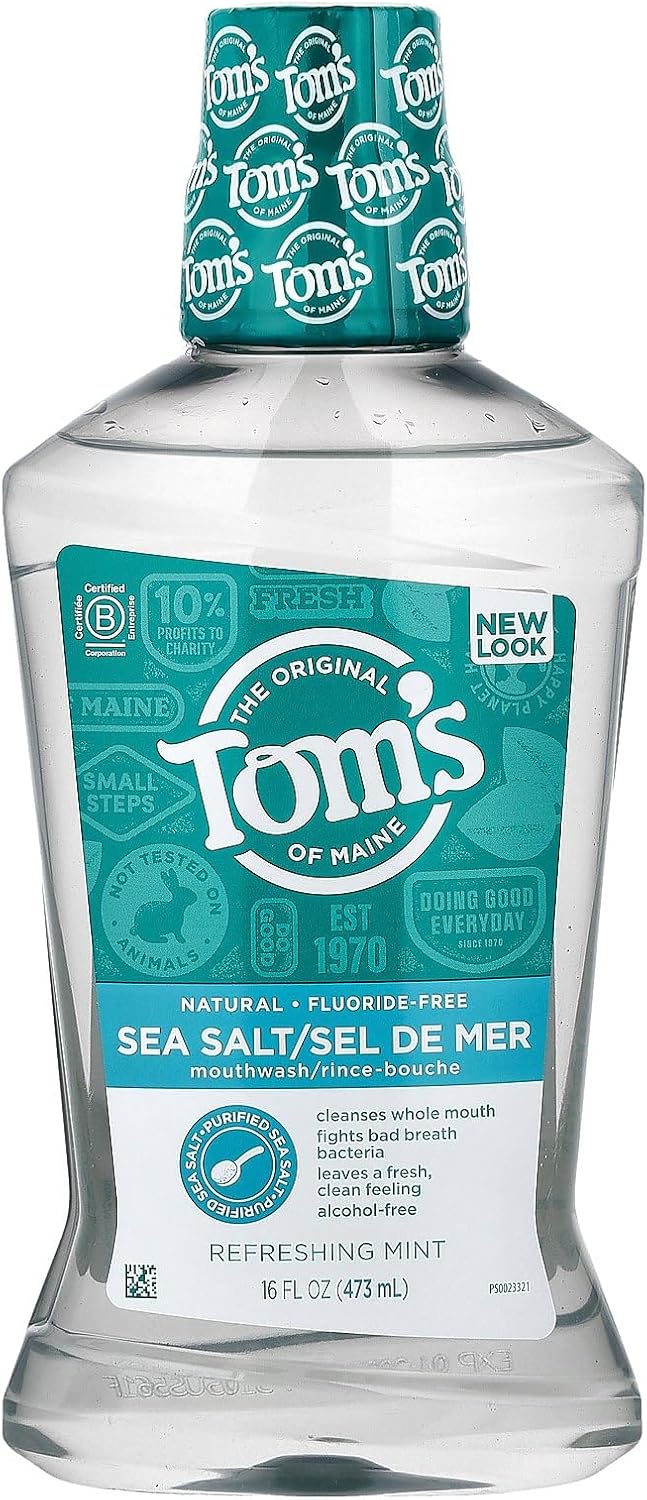 Toms of Maine, Mouthwash Sea Salt Mint, 16 Fl Oz