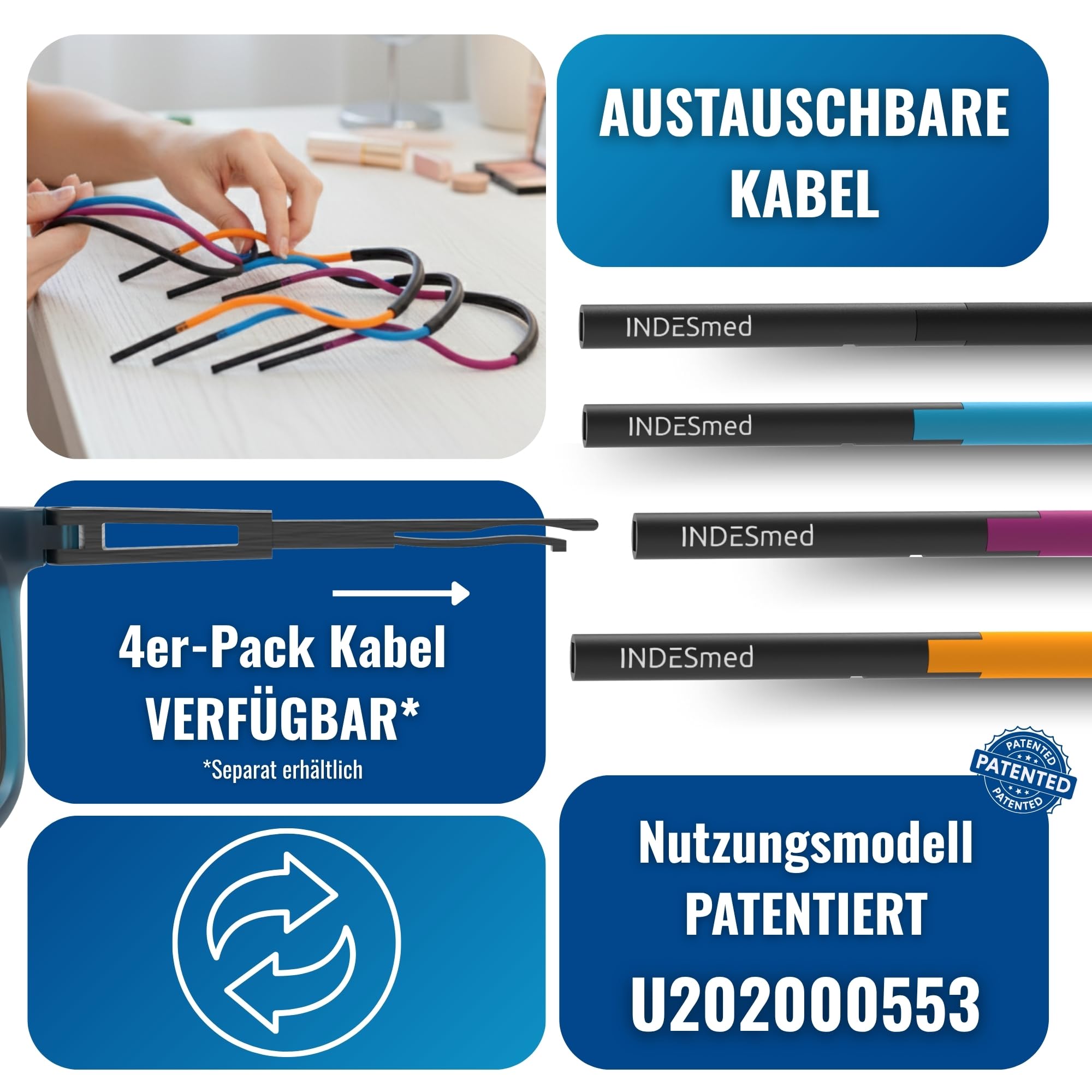 INDESMED – Magnetbrille Lesebrillen faltbare und verstellbare – Lesebrille blaulichtfilter herren und damen – Modern, Leicht & Clic brille mit magnetverschluss vorne