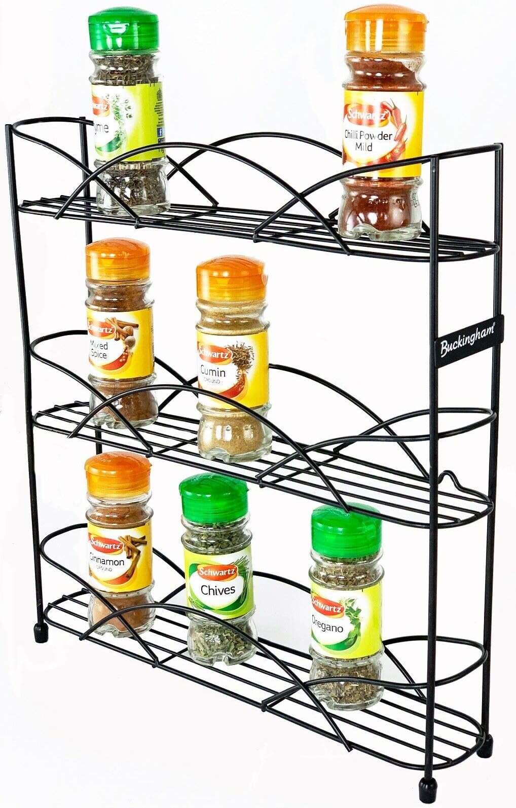 Neo 3 Tier Kitchen Cupboard Shelves Shelf Free Standing Jar