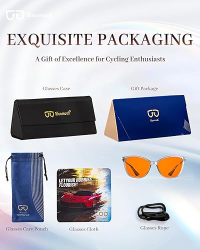 Miniatura 7 de Bloomoak - Gafas de bloqueo de luz azul-Gafas de juego ámbar antirreflejos para un mejor sueño para pantallas, televisores, teléfonos