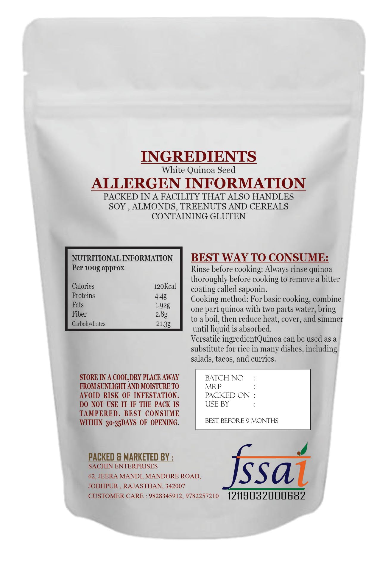 SundarLaxmi Quinoa Seeds - 5Kg - Image 2 thumbnail