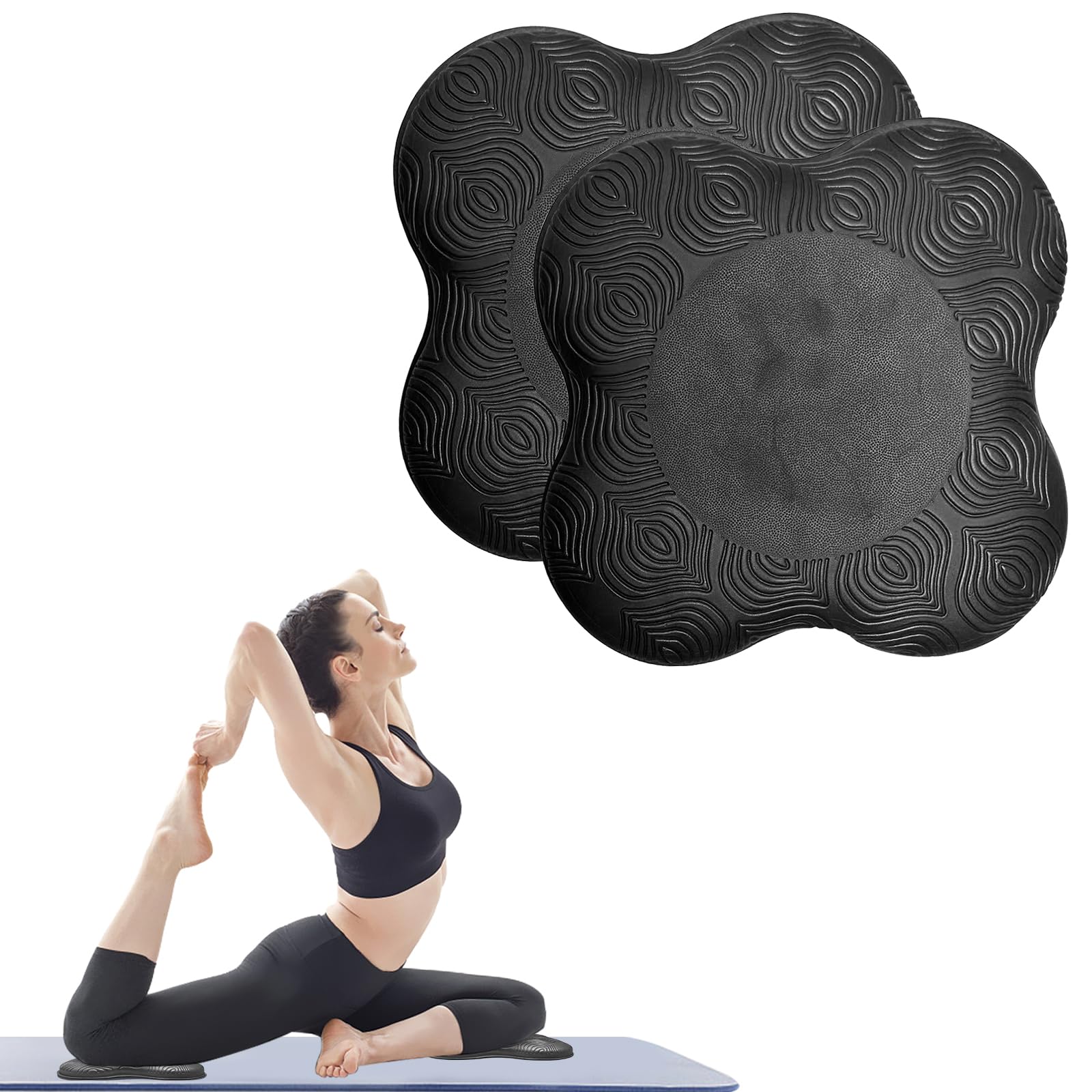 Joga ochraniacze na kolana, 2 sztuki, 20 x 20 cm, joga kolana, antypoślizgowa mata do jogi chroni kolana, łokcie i stawy, do jogi, gimnastyki, pilatesu, aerobiku