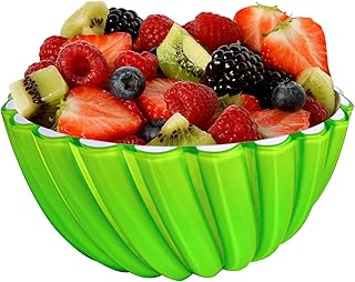 AISHNA Saladier, saladiers de cuisine, bol à céréales, bol mélangeur, bol à fruits, bol de service, saladier en plastique, bol à crème glacée, saladier avec matériaux de qualité alimentaire (vert)