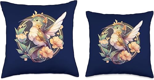 Miniatura 3 de DK1 Designs seltene Vögel Ornithologe Ornithologie Design-Small Bird Lover Hummingbirds Throw Pillow, 18x18, Multicolor