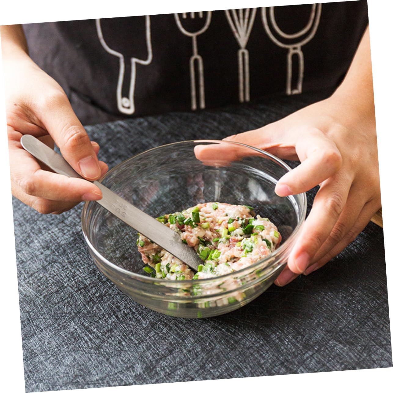 2Pcs Glass Mixing Bowl Multi Function Dumpling Filling Bowls for Meat Mixing for Parties and Daily Use