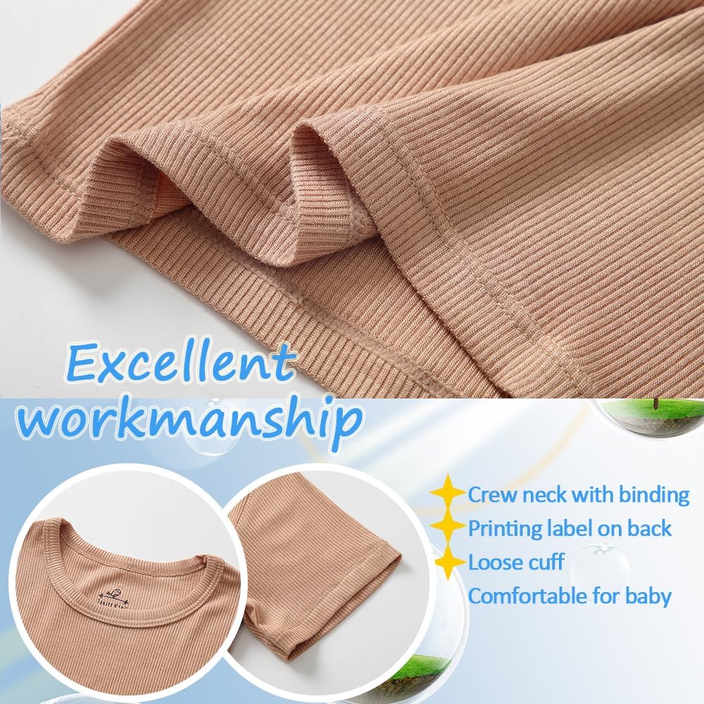 Zanie Kids Baby Toddler Pajamas Set Short Kids Summer Sleepwear Snug Fit Viscose Pjs Girls Boys - Image 4