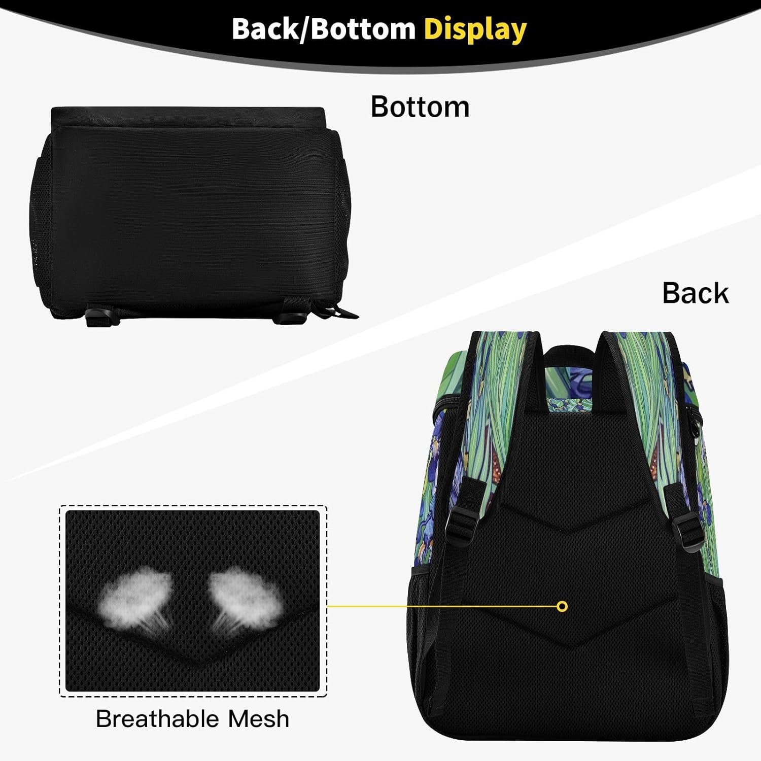 Iris Garden Cooler Backpack 36 Cans Leakproof Waterproof Backpack Cooler Bag Beach Accessories Travel Camping Fishing Backpack for Women Men
