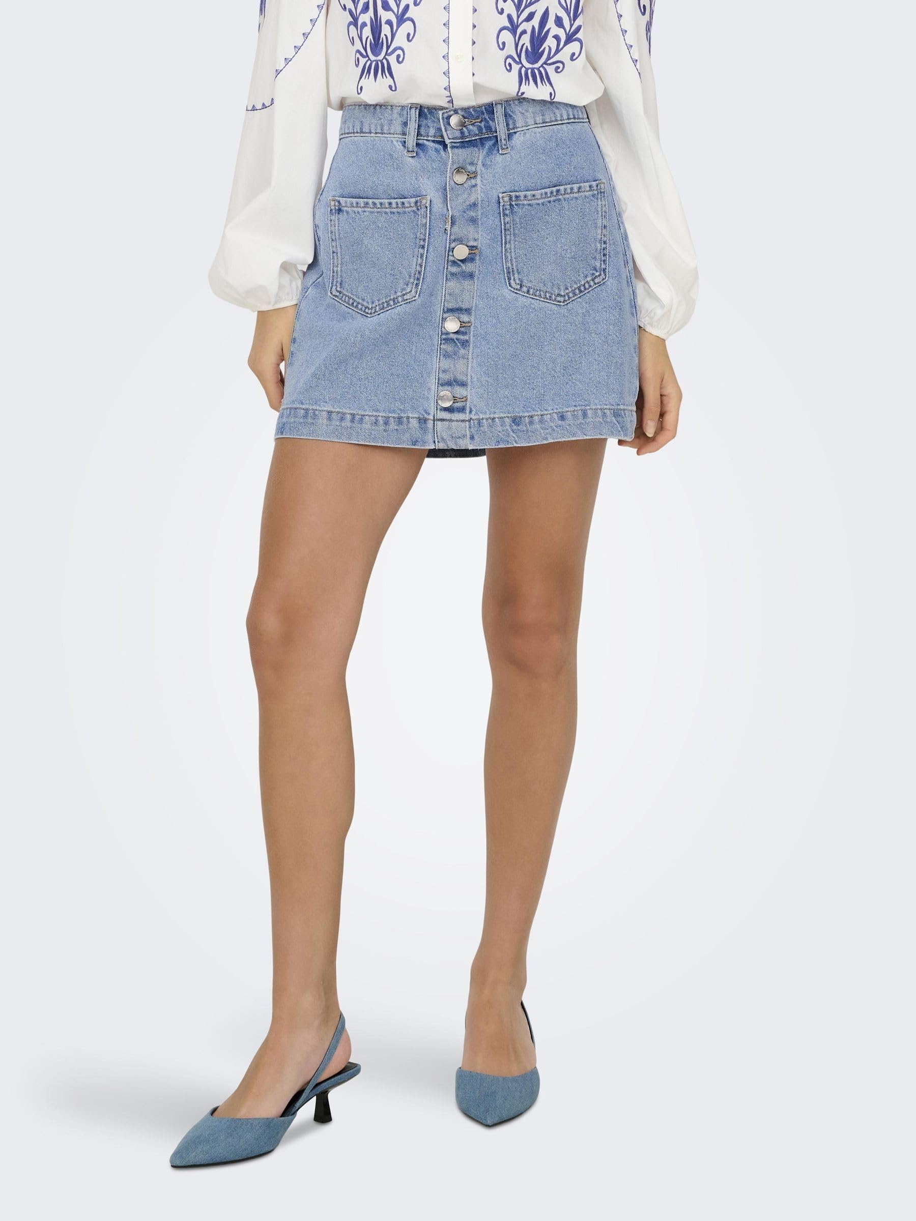 ONLY Women's Onlamazing HW Skirt Tai DNM Noos Onlamazing HW Skirt Tai DNM Noos (Pack of 1)