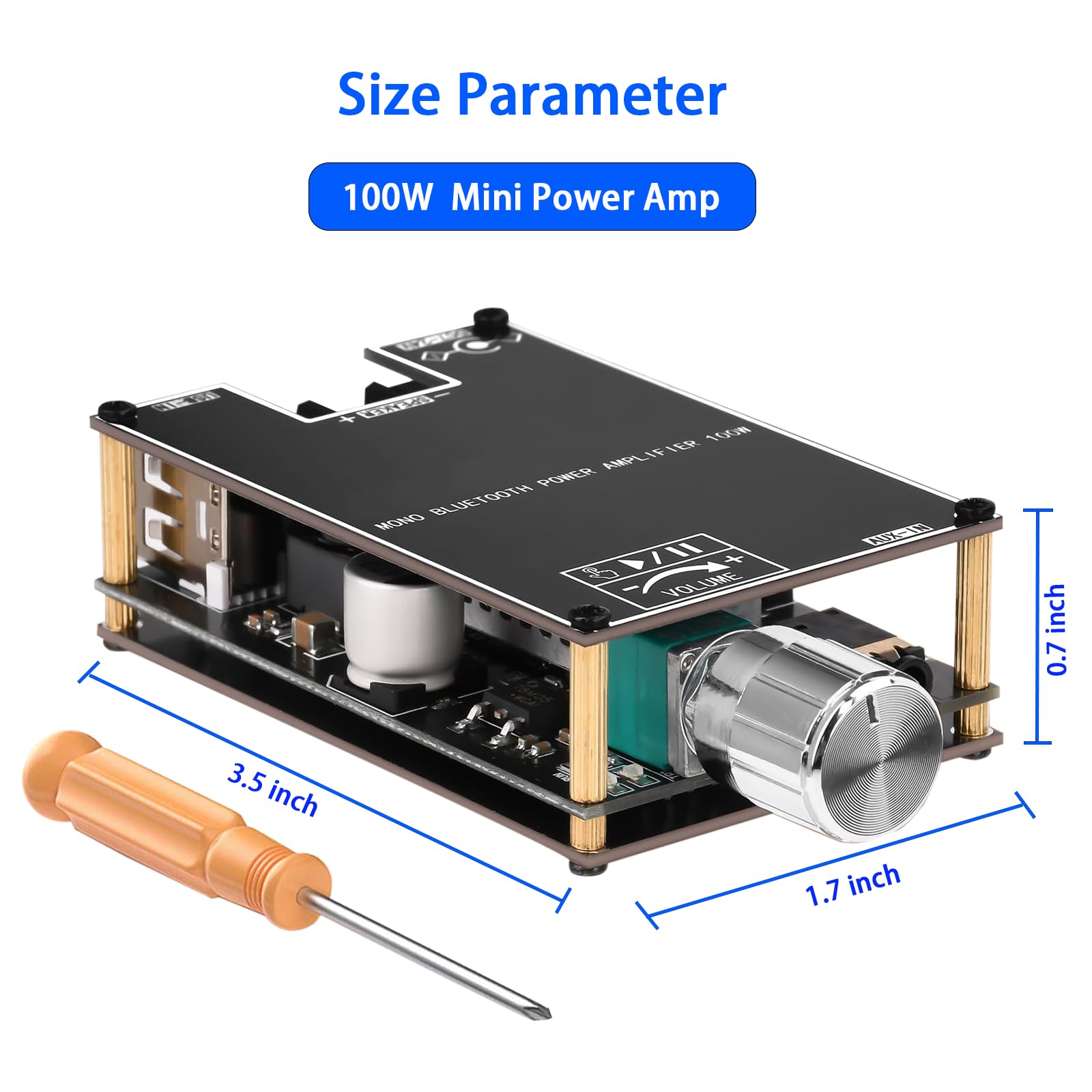 Eifotoric ZK-1001B Bluetooth Amplifier Board, TWS 100W DC 7-24V