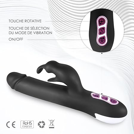 Vibrador, Louviva Vibrator Rabbit Dildo para mujer estimulador ...