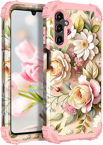 TEECOVER Funda para Samsung Galaxy A14, resistente a prueba de golpes, protección completa, parachoques de plástico duro + funda protectora de goma