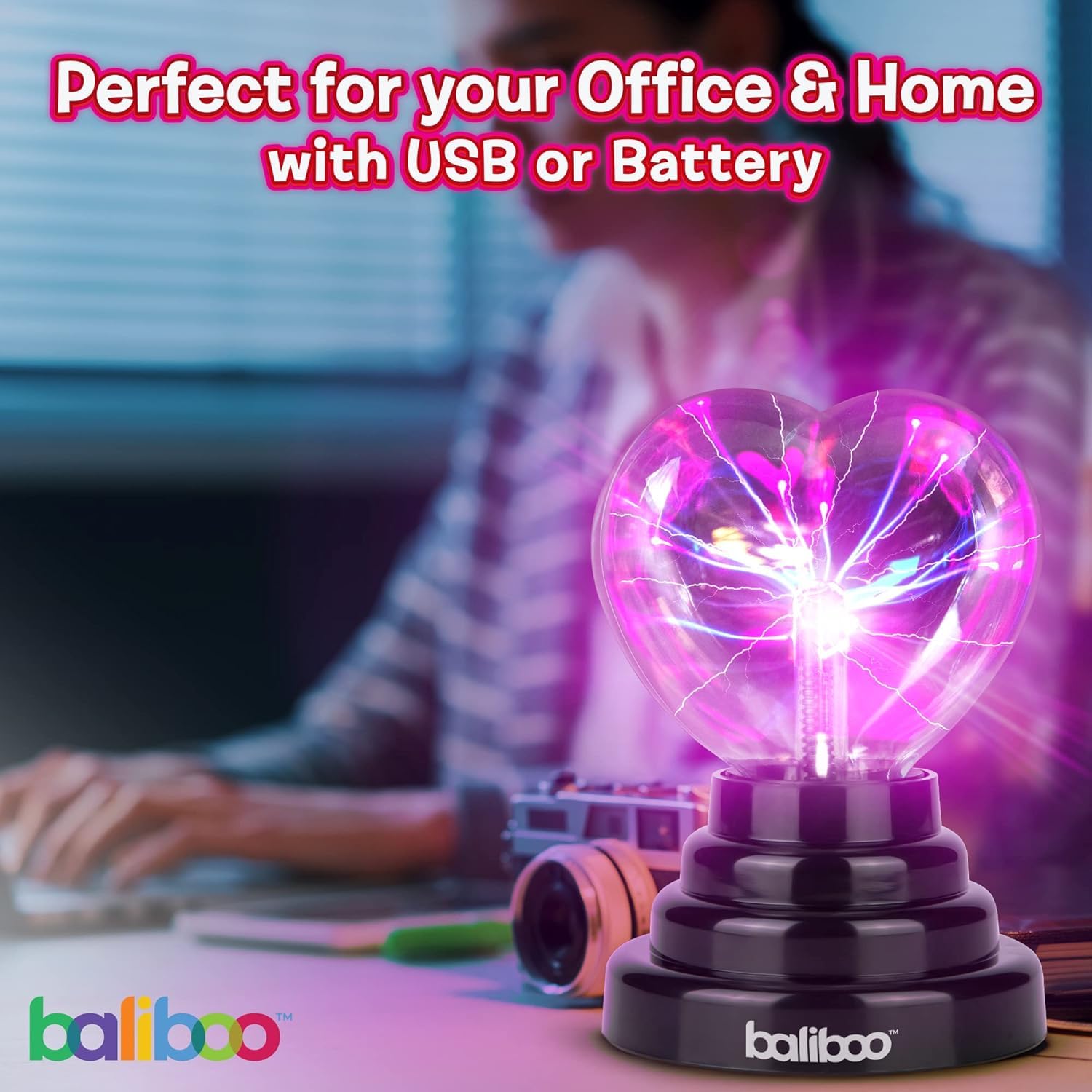 Amazon.co.jp: BALIBOO 4インチ ハート型プラズマライト – タッチ起動 