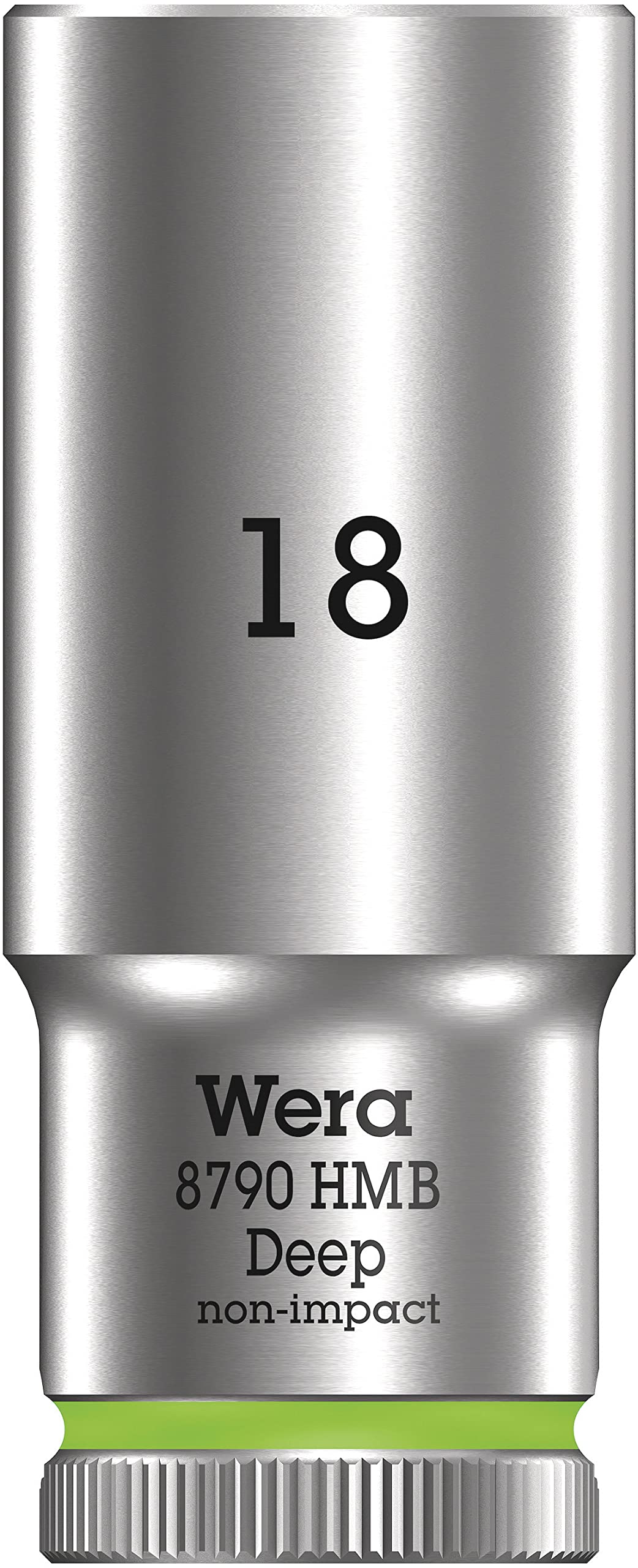 Wera Fluorescent Green 05004540001 8790 Hmb Deep Socket, 18.0 Mm