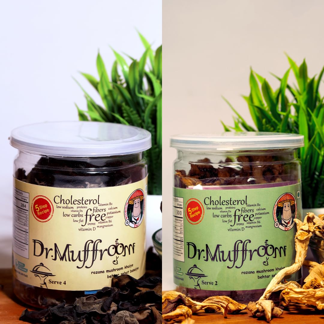 Dr.Muffroom Dried Oyster n' Black Mushrooms || Cholesterol Free || Heart-Healthy || Versitile Culinary Delight || Umami Blast || 100% Natural Organically Dried Mushrooms || 70 Grams-image-26