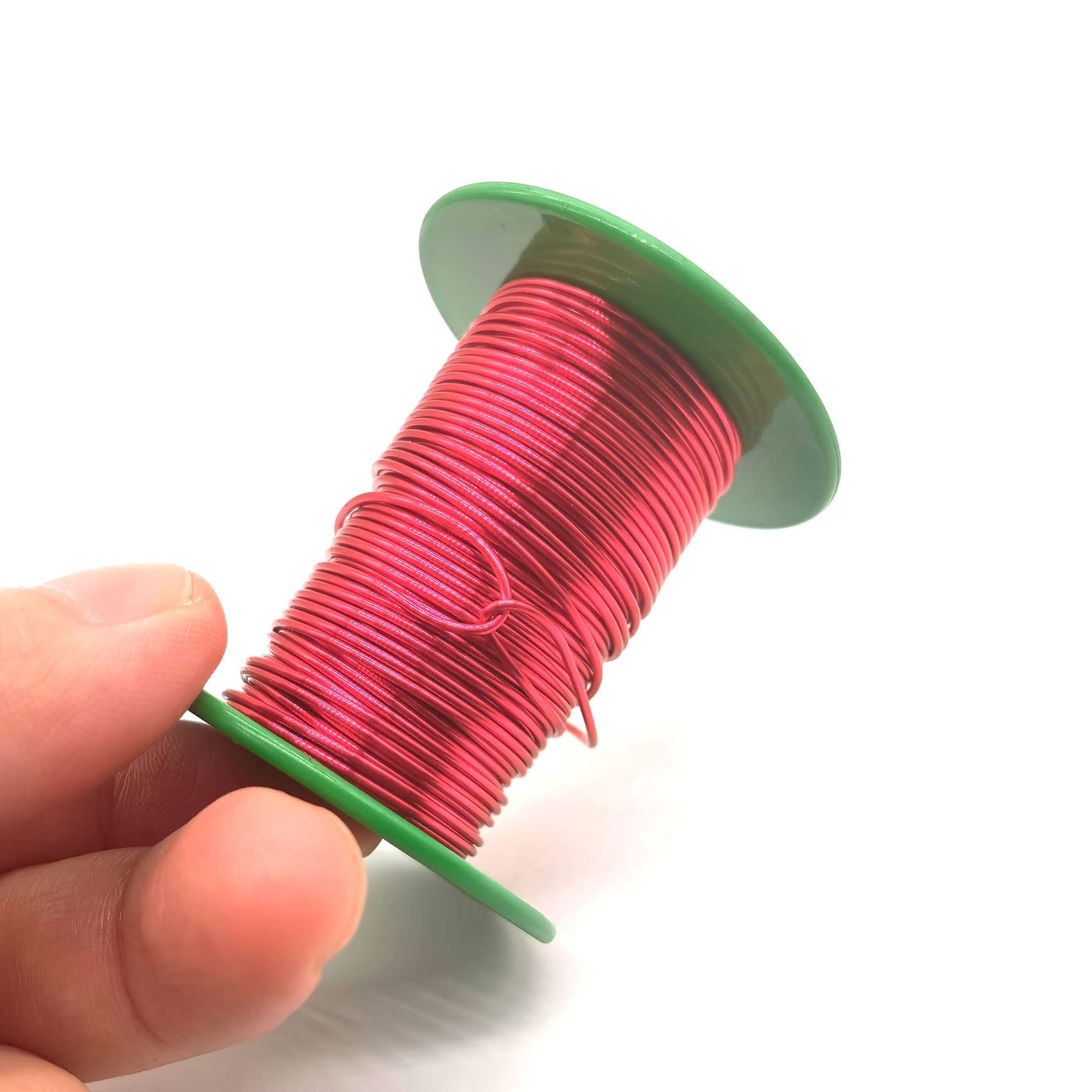 Cavo Corrente Filo Magnetico In Rame Smaltato 42 AWG - Lunghezza 6414 Piedi (circa 1955m), Rosso, Per Avvolgimenti Filo Nichelcromo Rosso Remington - Foto 6