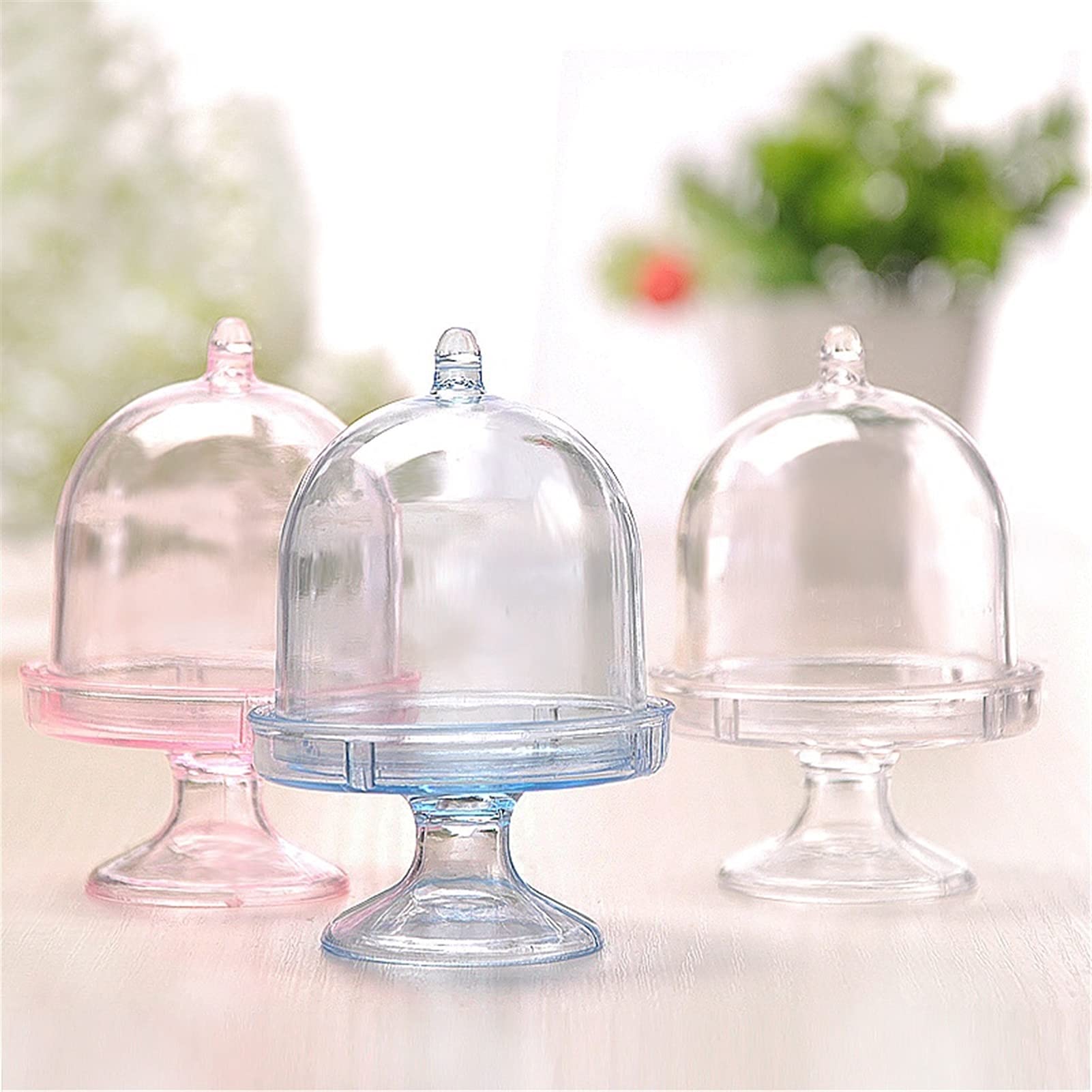 Soporte para Tartas, Soporte Transparente para Tartas y Plato para Servir con Cubierta de cúpula, Soporte de exhibición de postres para Bodas, cumpleaños, Fiest