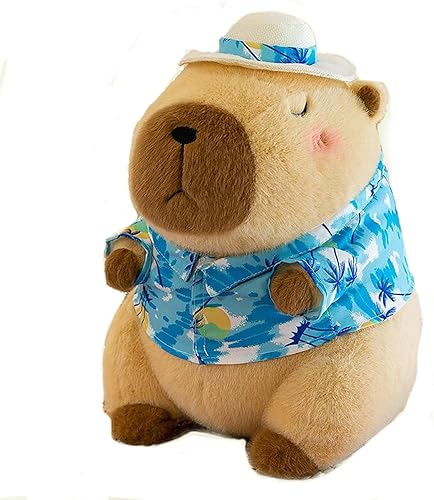 Miniatura 15 de Juguete de peluche Capybara de 9.8 pulgadas con mochila de tortuga, lindo animal de peluche, linda muñeca para niños, para niñas/niños, animales