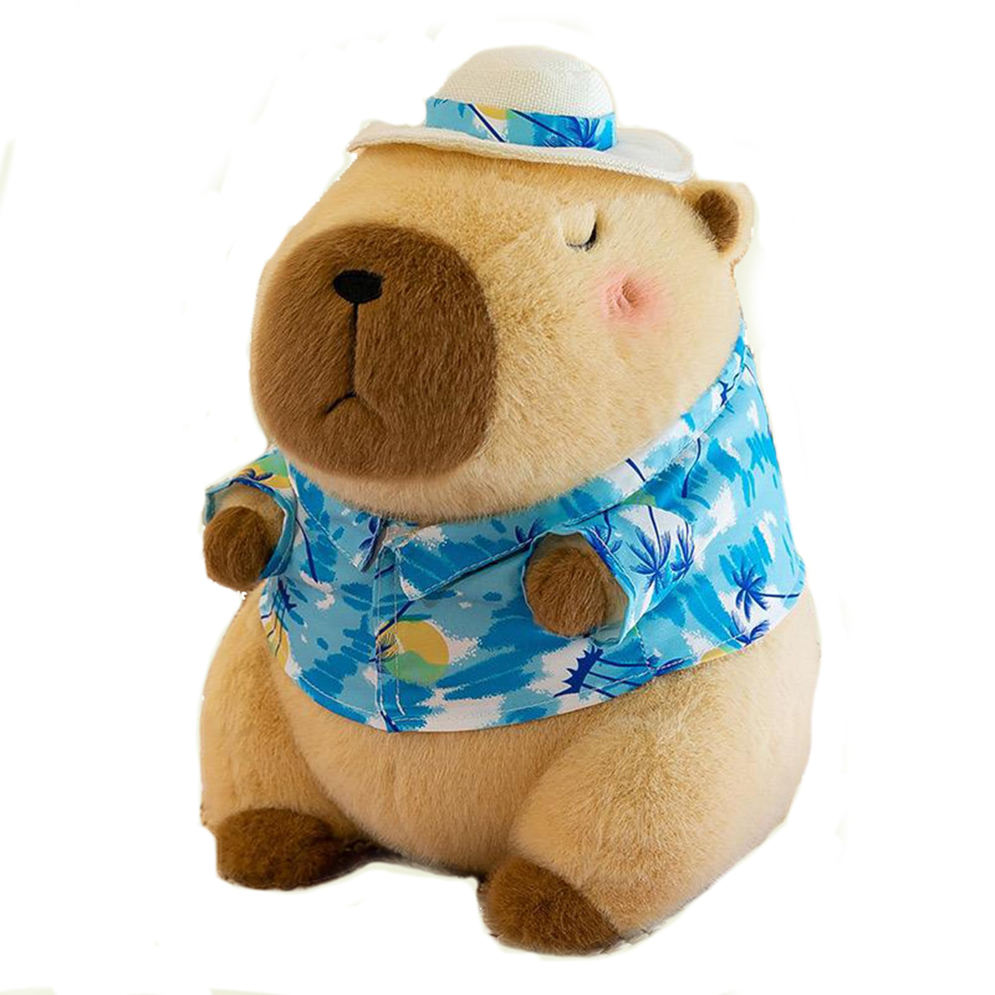 12 Inch Cute Animal Capybara Plush Toy with Tropical Shirt, Cute Animal Plush, Cute Doll Gift for Kids for Girls/Boys, Kawaii Anxiety Stuffed Animal