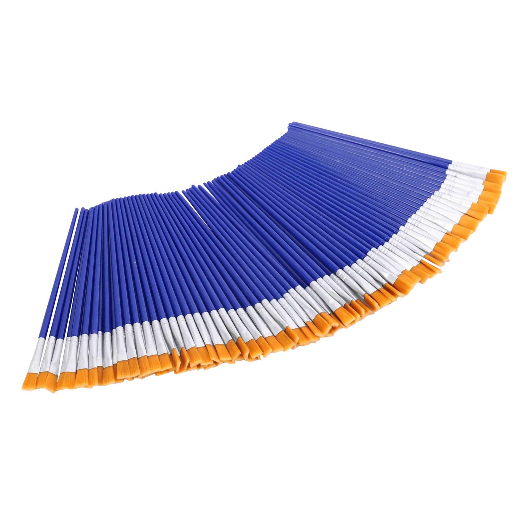 1000 PièCes SéRies Pinceaux Plats, Petite Brosse en Vrac pour Peinture DéTail, Brosses Une Cheveux en Nylon Peinture Une L' Aquarelle pour Enfants,Adolescents,Artiste