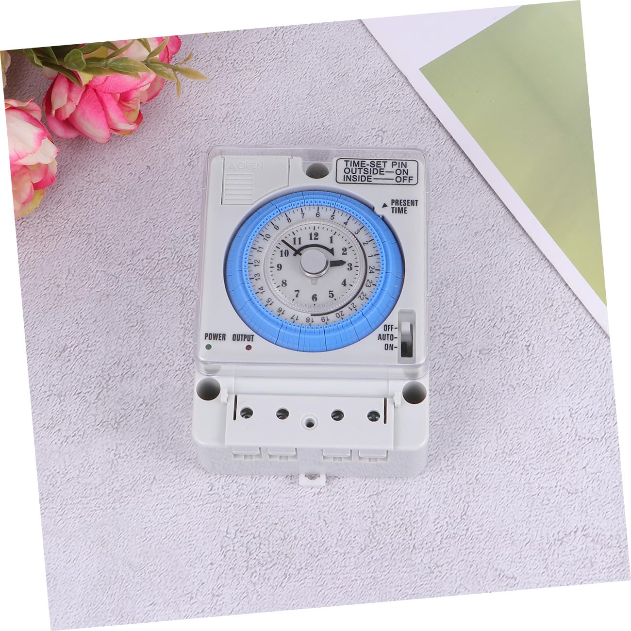 STOBAZA Temporizador Mecánico de Cocina White 110-230VAC 16A Compacto Pc | Interruptor de Cuenta Regresiva para Horno y Uso Doméstico, Diseño Simple, para Repostería, 110-230VAC/DC, 16A, Pc Blanco
