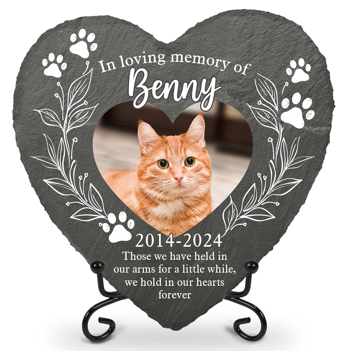 DOPTIKA in Loving Memory of Cat Garden Decor, Pet Sympathy Gift, Memory Gifts for Loss of Cat, Pet Decorations, Pet Memorial Stones, Cat Mom Gifts,