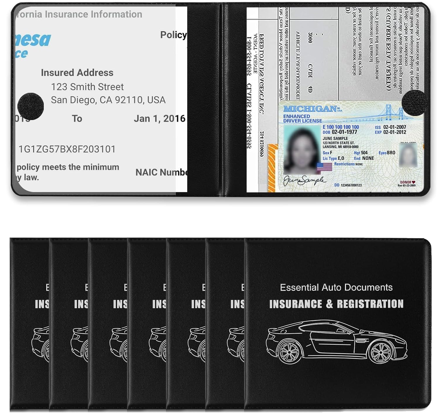 REGUICORP Registration and Insurance Holder, 8-Pack