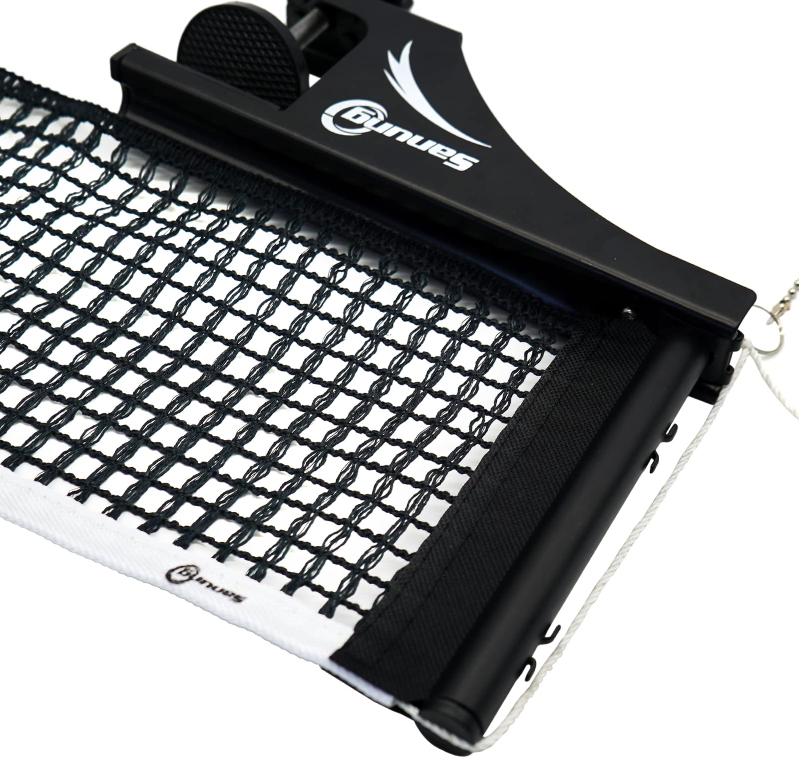 Sanung S405 - Juego de red y postes de tenis de mesa, plegable, profesional, de alta resistencia, con tornillo de sujeción con base estable para mesa estándar, fácil de transportar