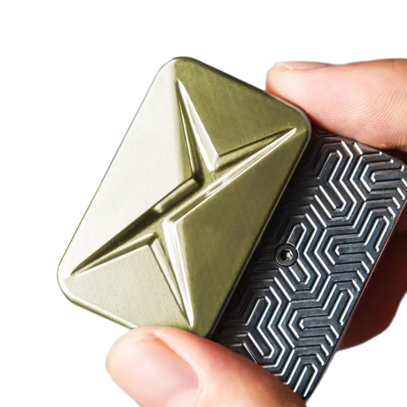 Lightning Infinite Fidget Slider Metal Magnetic Haptic Fidget Toys for Adults Anxiety/ADHD/Stress Relief (Champagne Gold)