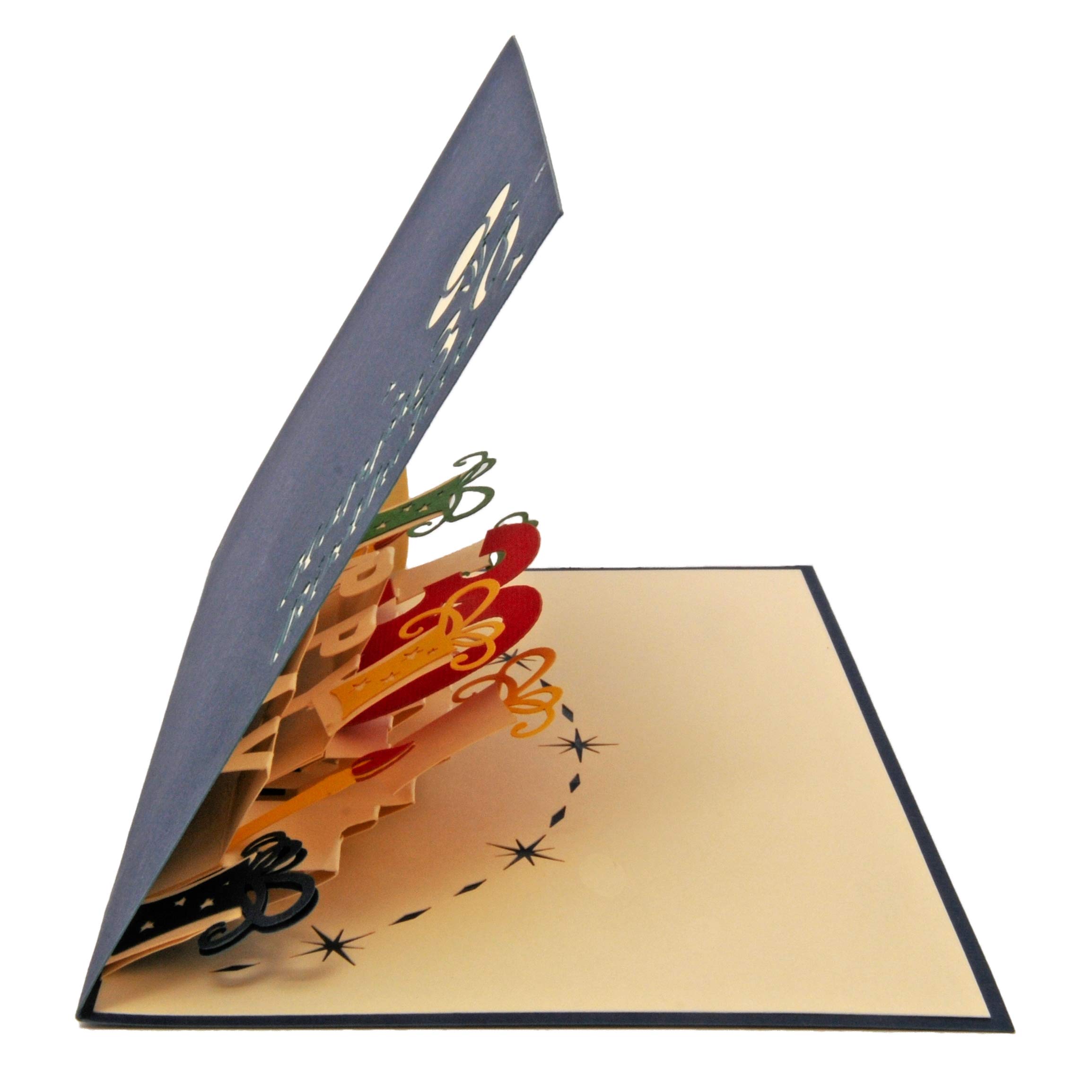 BOFUNX Biglietto Auguri 30 Anni Pop Up 3D Biglietto Auguri di Compleanno Regalo Cartolino Happy