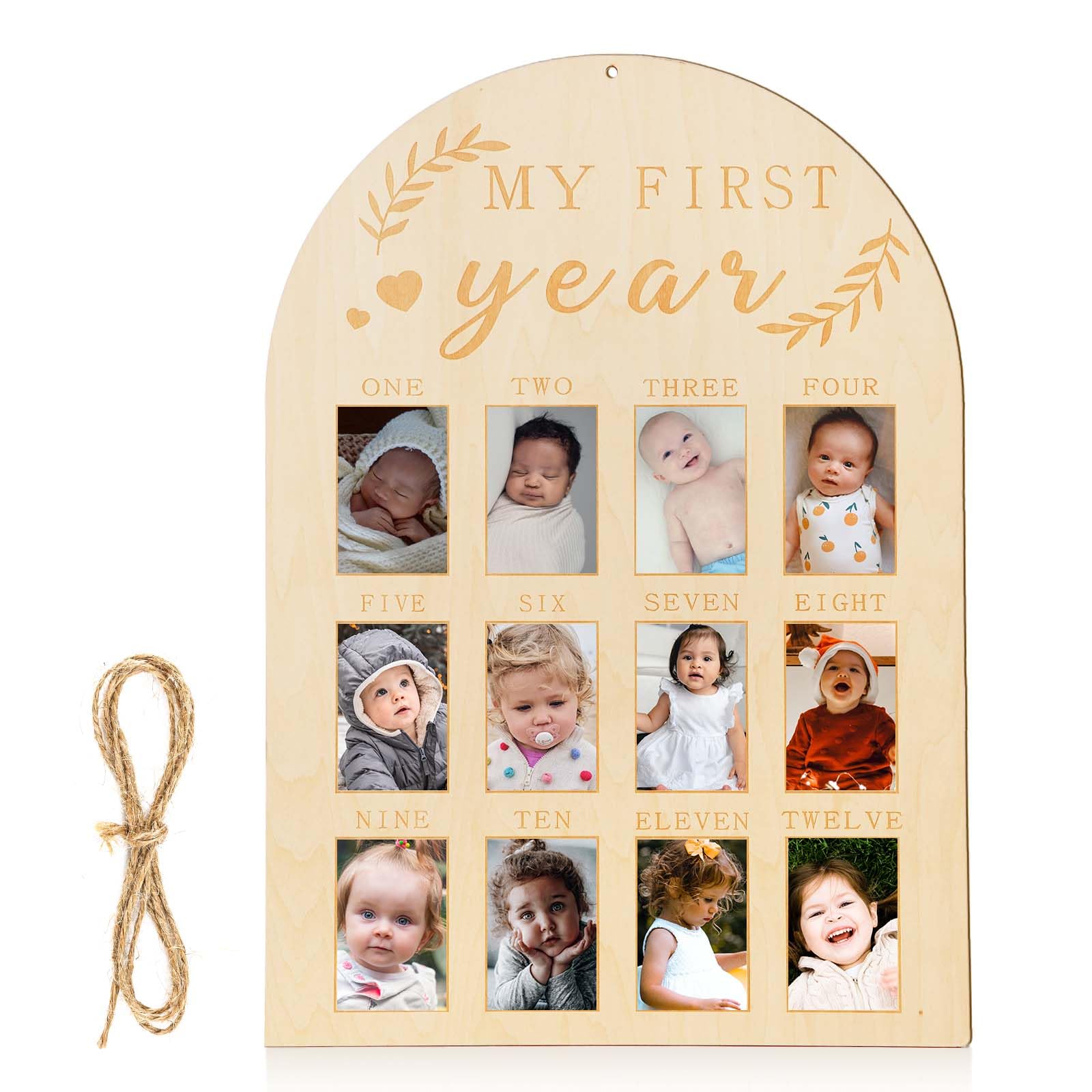 My First Year Picture Frame, Baby First Year Picture Frame First Year Wood Picture Frame My First Year Picture Frame 12 Months for Expecting Parents