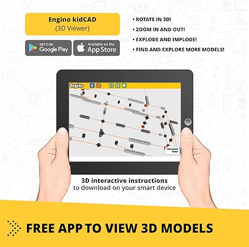 Miniatura 8 de Engino Mini ERP 2.0, construye y programa 8 robots de trabajo con Bluetooth, kit de codificación STEM para niños a partir de 9 años con software
