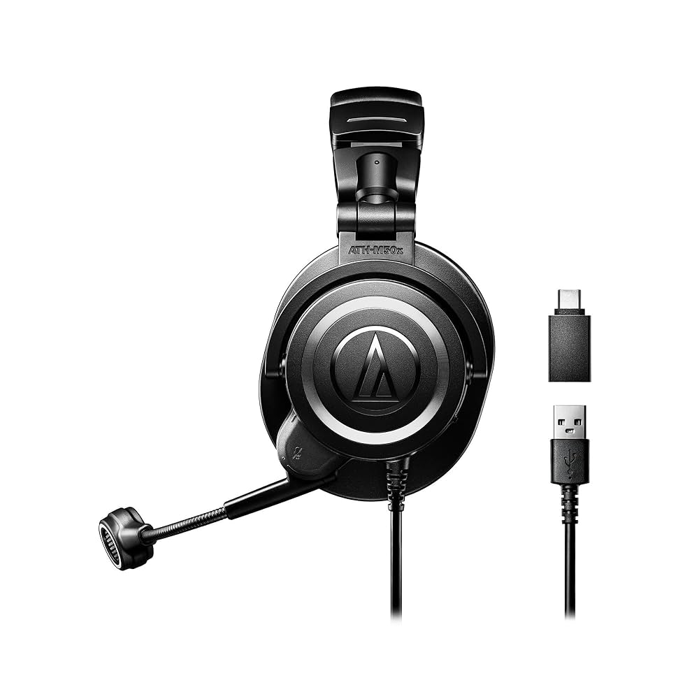オーディオテクニカ ATH-M50xSTS ヘッドセットXLR接続【国内正規品】 audio-technica ATH-M50xSTS ストリーミングヘッドセット XLR