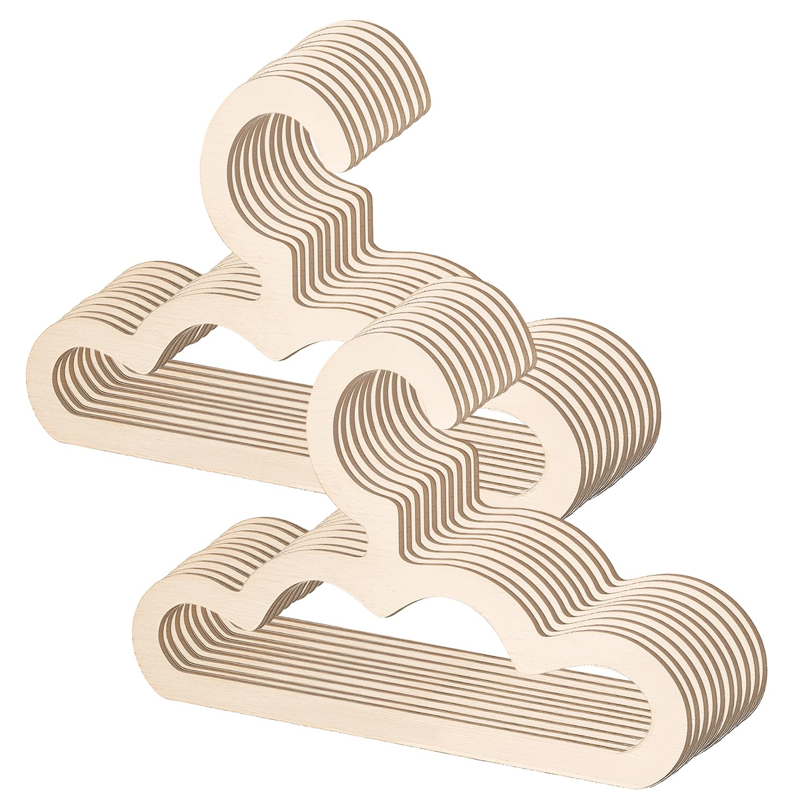 Yuomeaz 20Pcs Wooden Baby Hangers Wooden Baby Hangers for Clothes