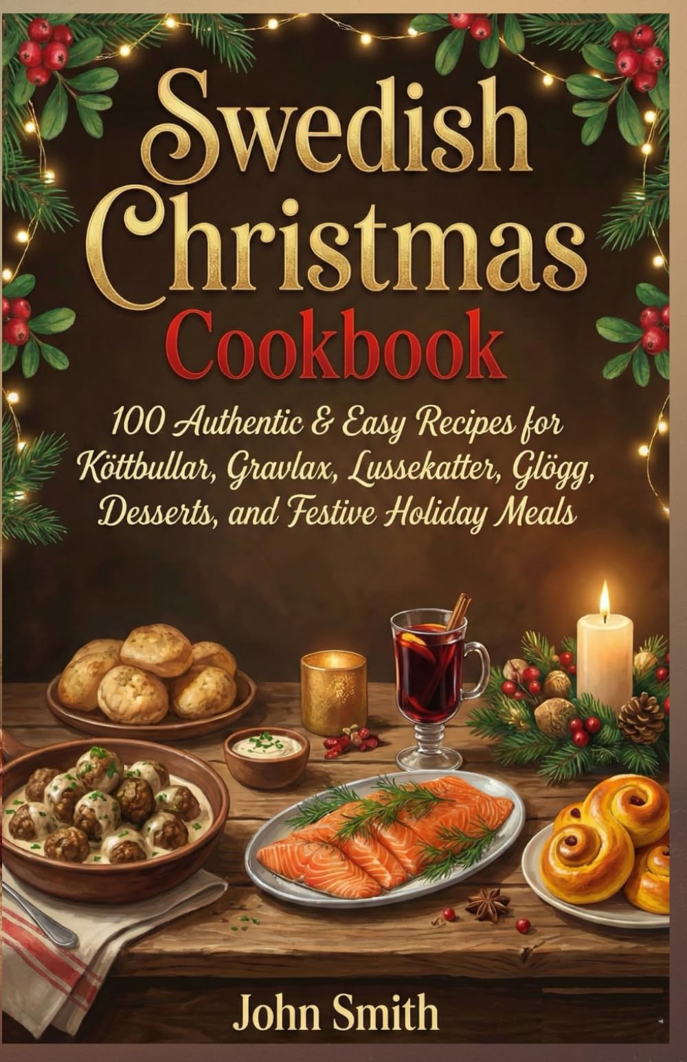 Swedish Christmas Cookbook: 100 Authentic & Easy Recipes for Köttbullar, Gravlax, Lussekatter, Glögg, Desserts, and Festive Holiday Meals