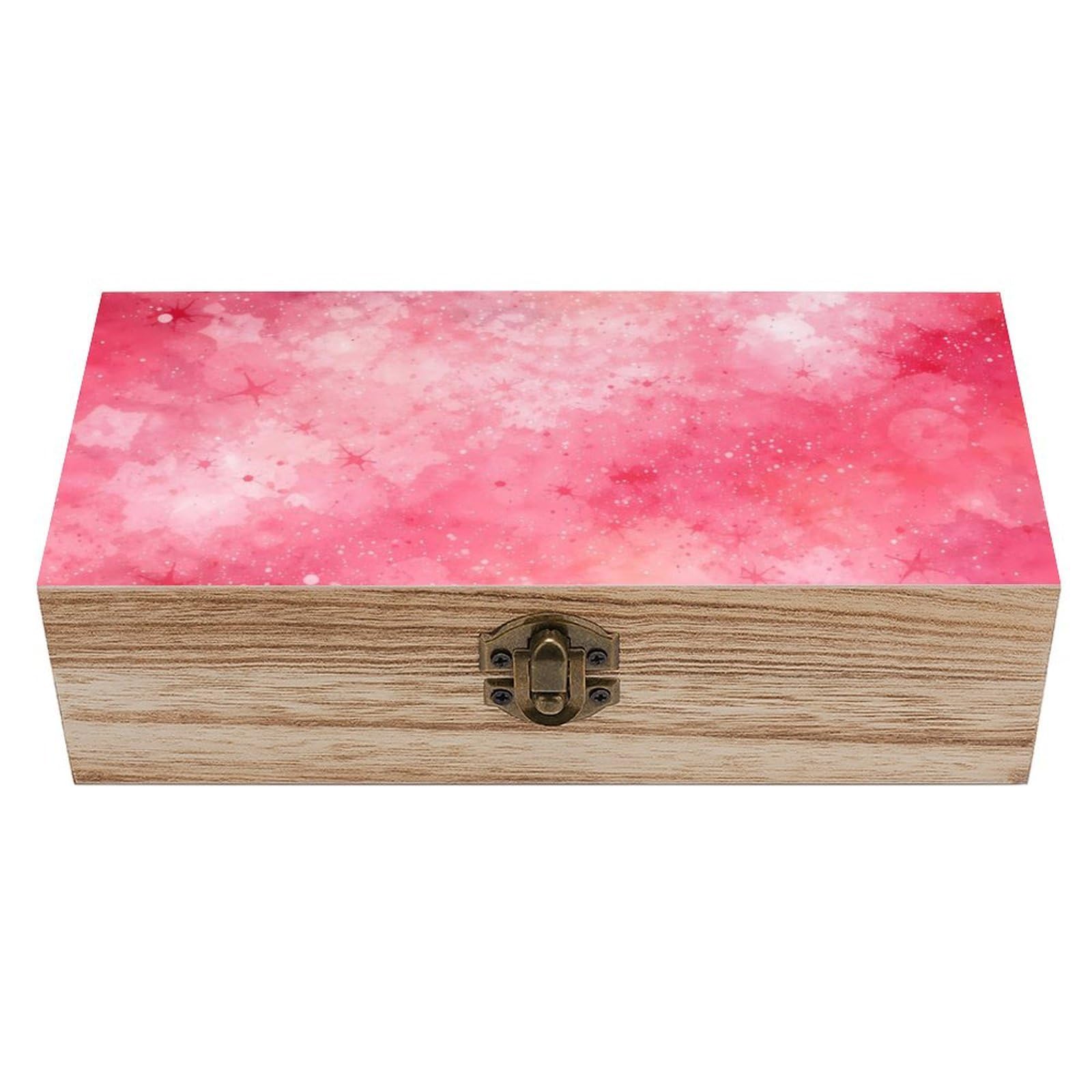 HLBSDM Watercolor Laptop Wooden Storage Box