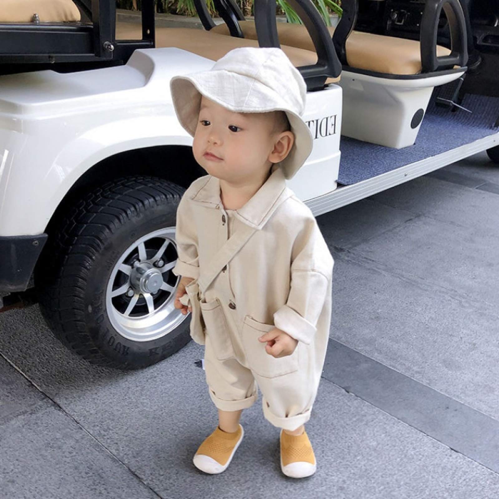 FACAI Ropa para Bebés Abrigos para Niños Peleles para Bebés Peleles para Bebés Ropa para Niños Vaquero Bebé Crece De 3 A 24 Meses Niños,Beige-90cm