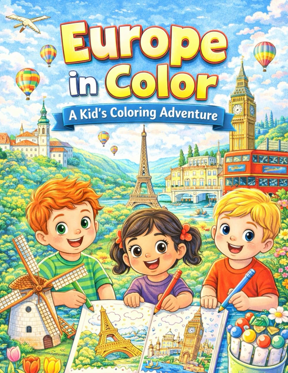 Europe in Color: A Kid's Coloring Adventure