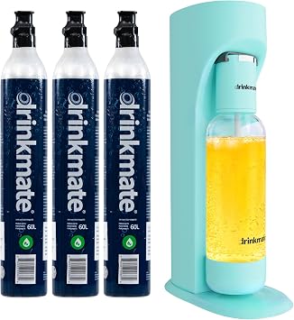 Drinkmate OmniFizz Sparkling Beverage Maker, Arctic Blue