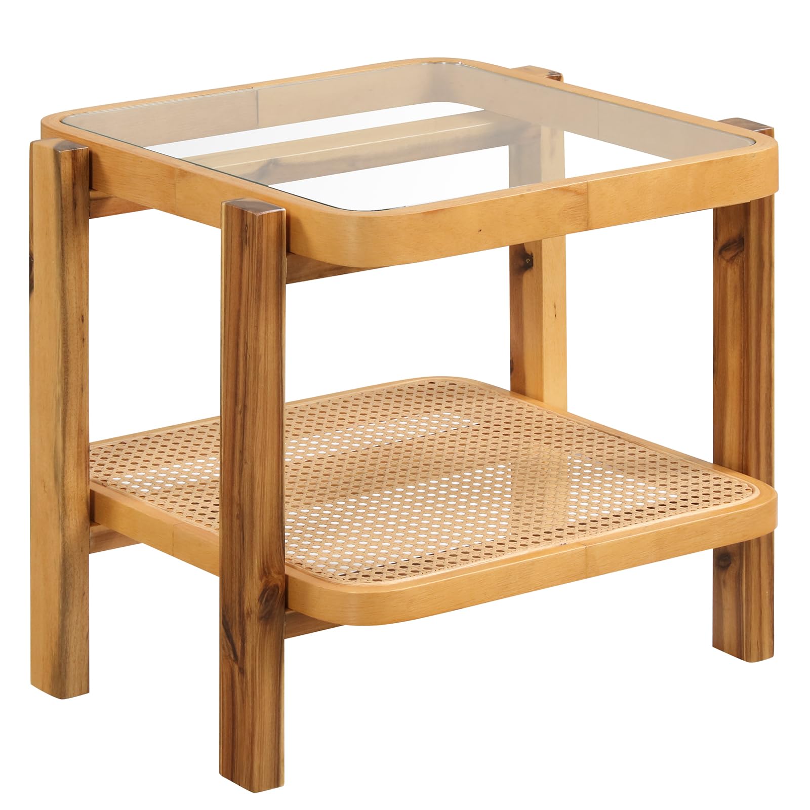 Amazon.com: Giantex Rattan Side Table, Boho End Table for Living