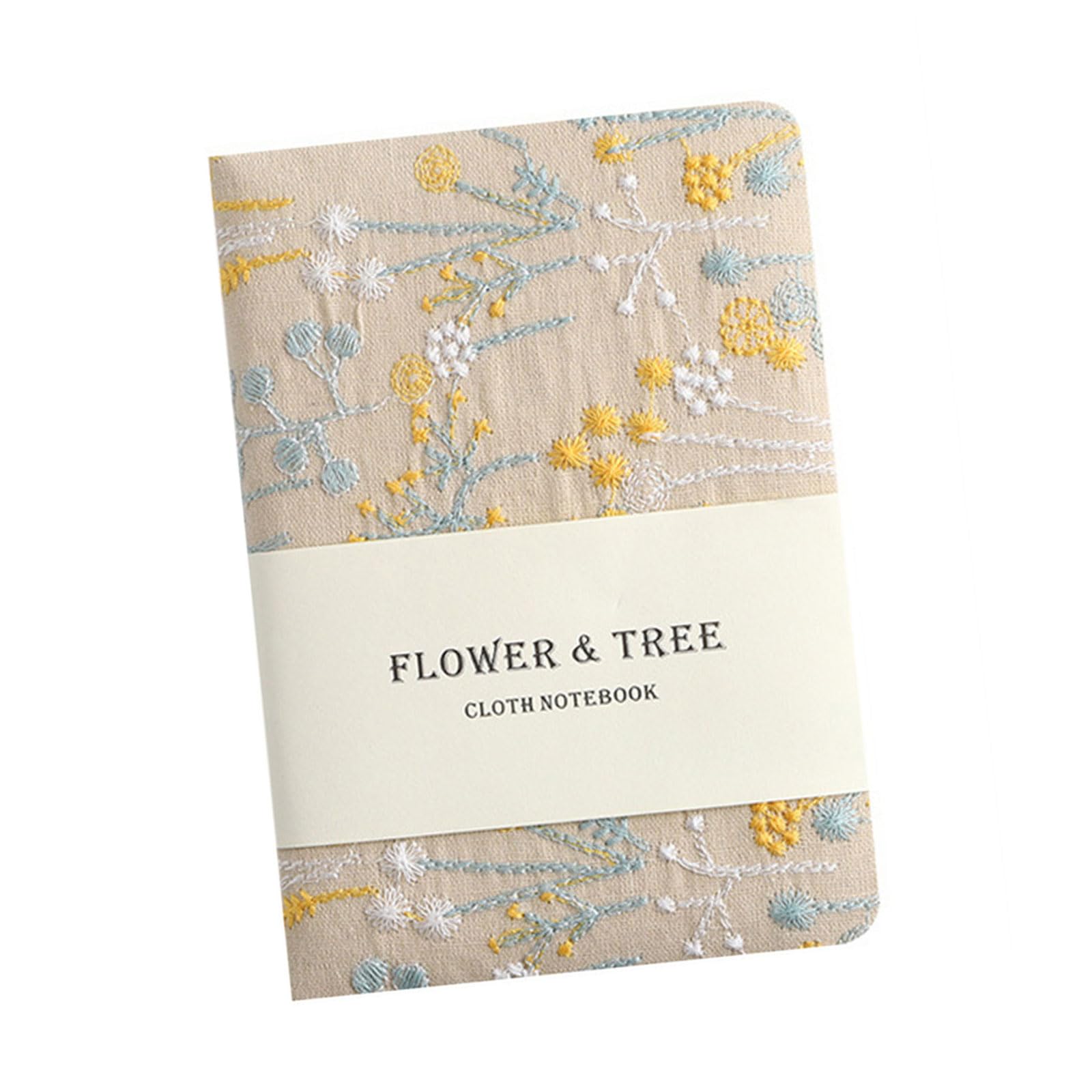 Maxtonser Embroidered Notebook 256 Pages College Ruled Small Journal Notebook for Women Writing Hardcover Journal Notepads