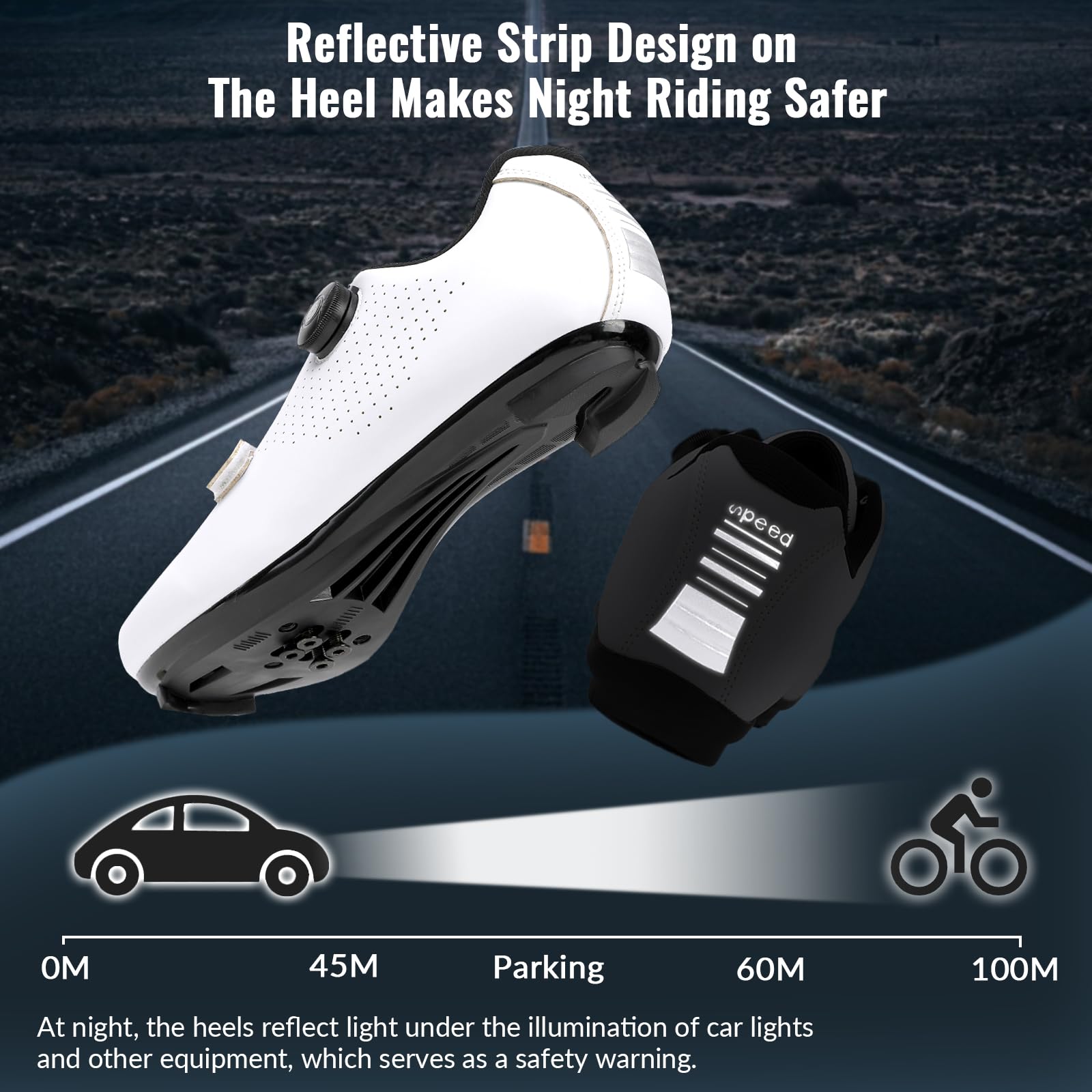 FANSU Fahrradschuhe für Herren und Damen, Rennradschuhe mit Delta-Cleats, kompatibel mit Look SPD-SL