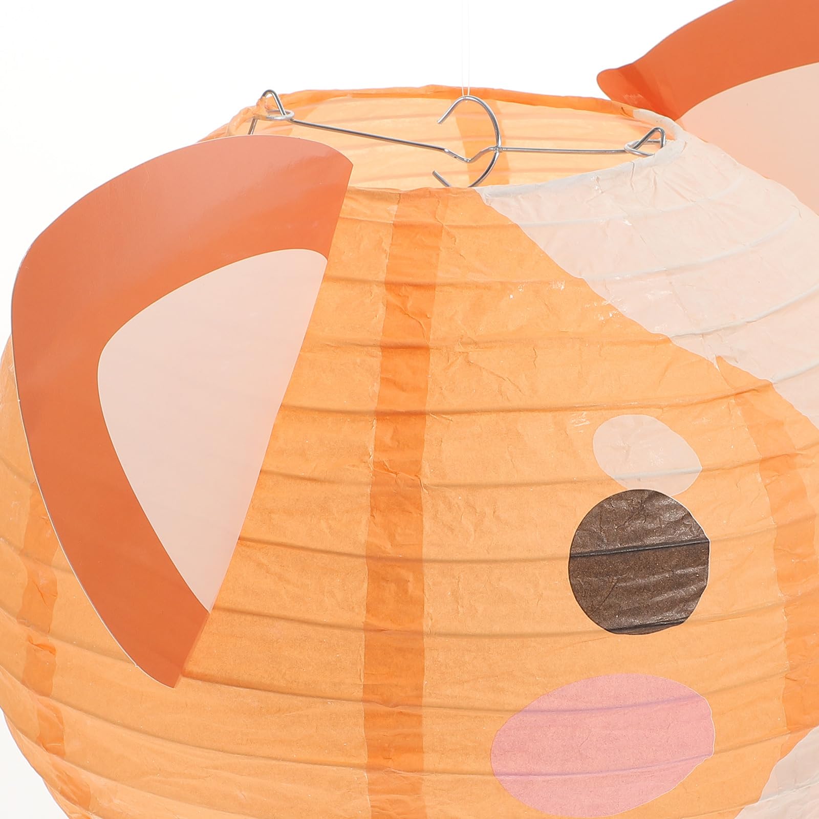 Gadpiparty 5 Paper Lanterns - Jungle & Farm Theme Party Decorations with Panda, Pig, Rabbit, Foldable Hanging Decor for Birthday, Nursery, Classroom