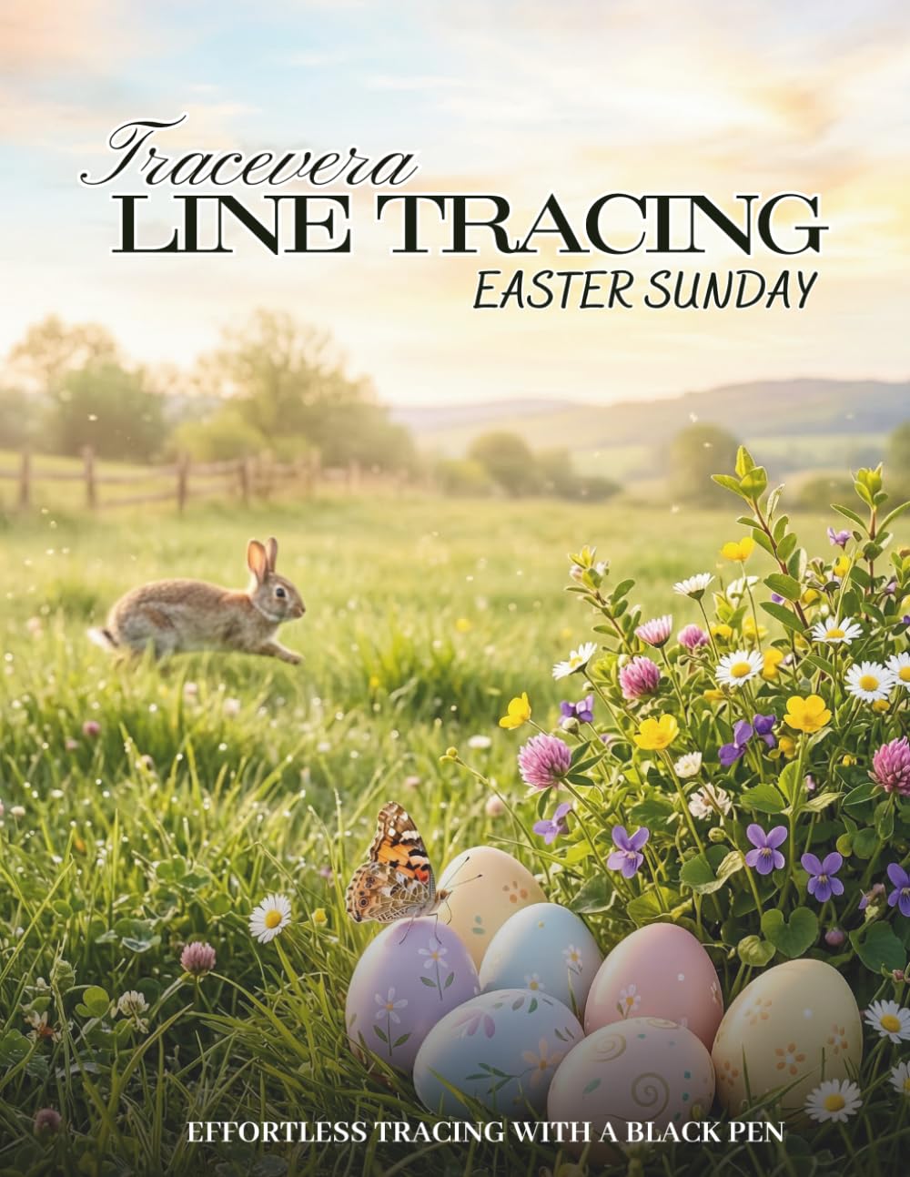 Tracevera: Easter Sunday-Reverse Coloring Line Tracing Book for ages 5+ Easter Bunny, Egg & Spring-Themed: 50 Easter Illustrations: Perfect Easter ... Holiday Activities (Tracevera Book Series)
