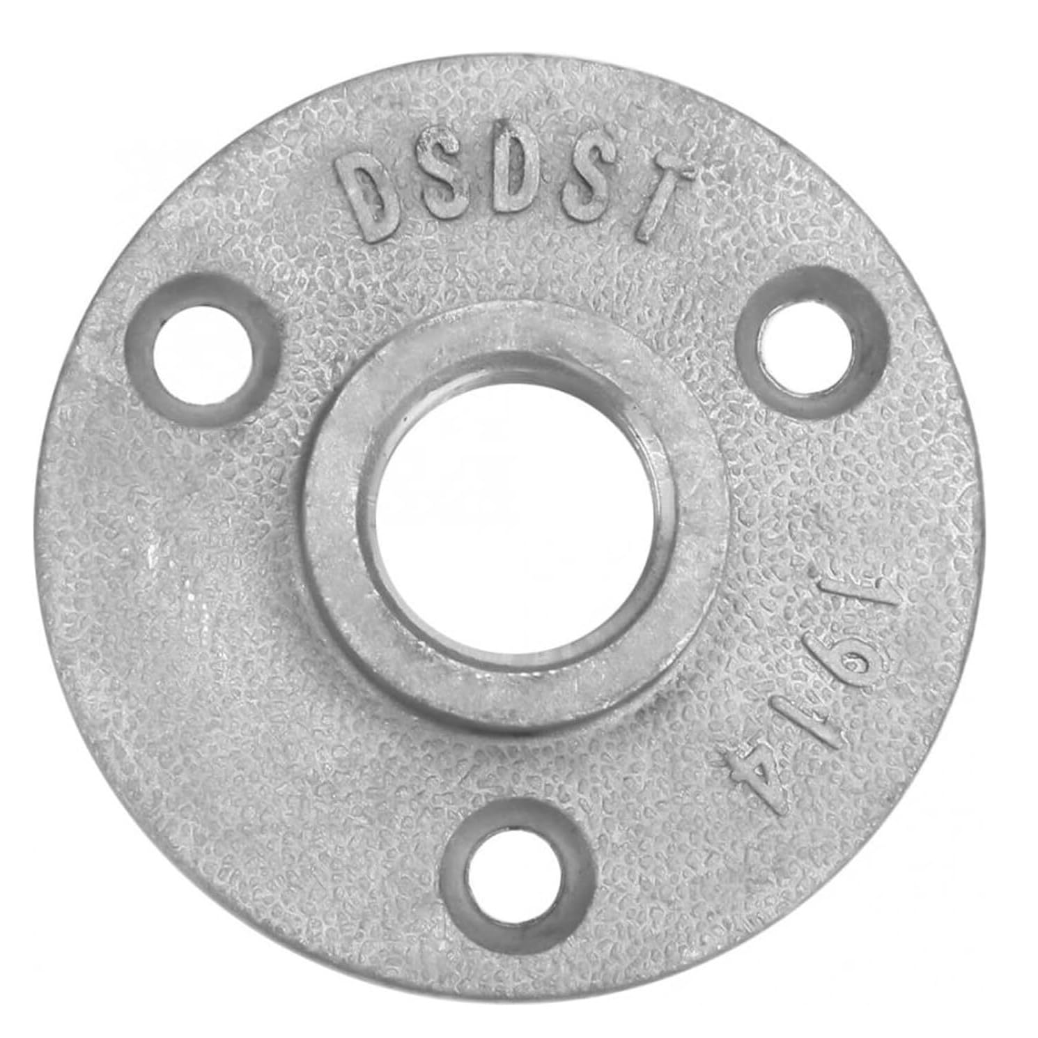 10 piezas de aleación de aluminio de hierro fundido, 3 orificios, 65 mm, rosca DN15, brida de piso, base de tubo de 1/2 pulg.(Cast Iron)