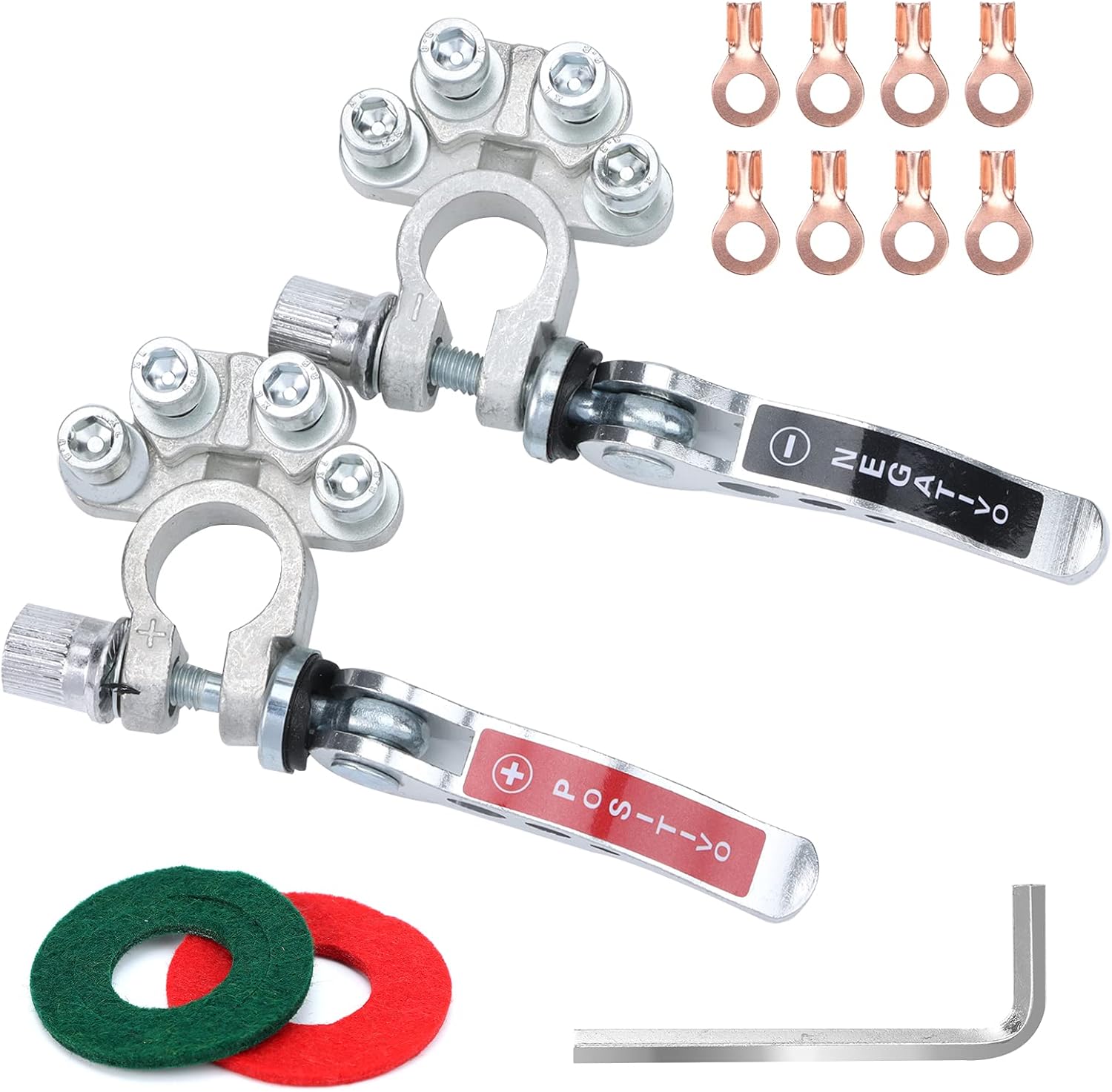 Buy JETTINGBUY Battery Terminal Clamp Connectors, 2 Pieces Car Multiple