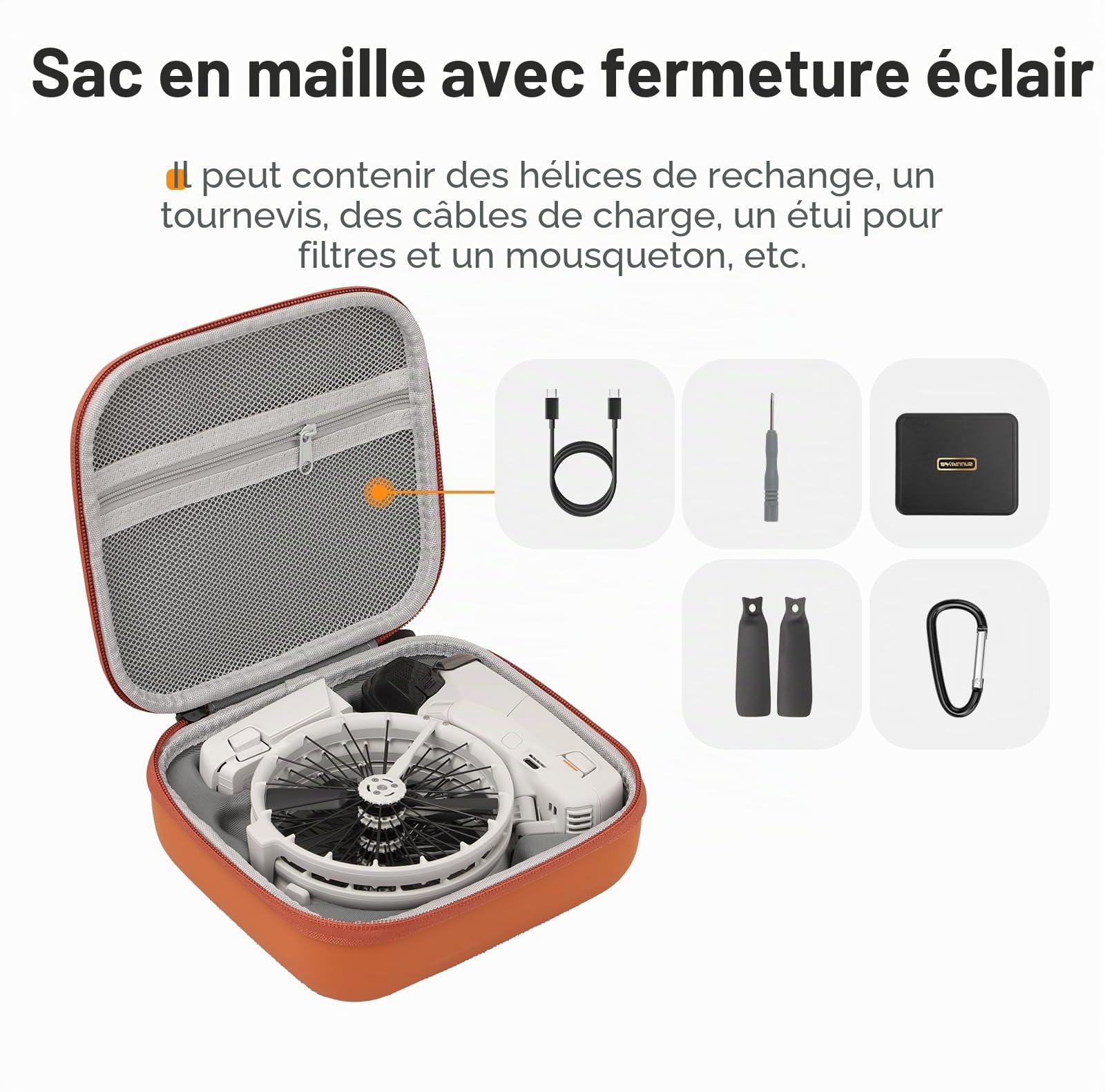 Drone Étui Sac pour DJI Flip, Étui de Voyage Rigide Étui de Protection pour DJI Flip (Black)